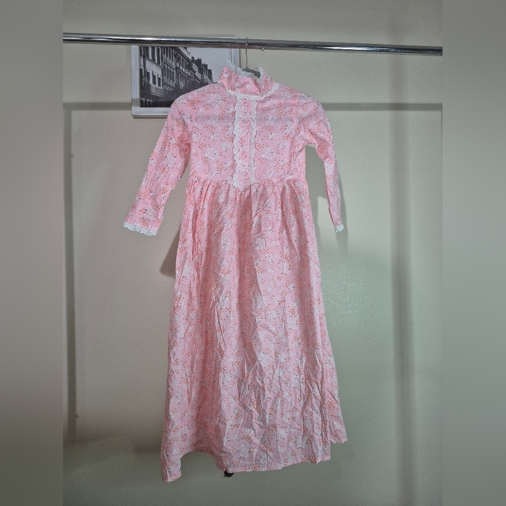 Victorian Style Pink Floral Girls Dress